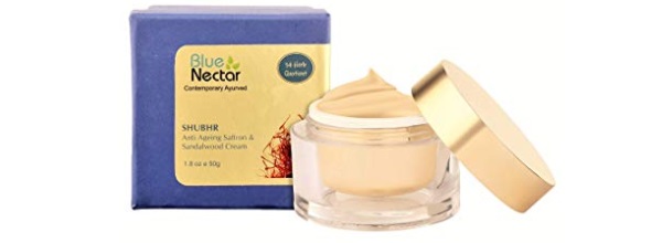 Blue Nectar Ayurvedic Sandalwood & Saffron Anti Ageing & Anti Wrinkle Skin Cream for Men