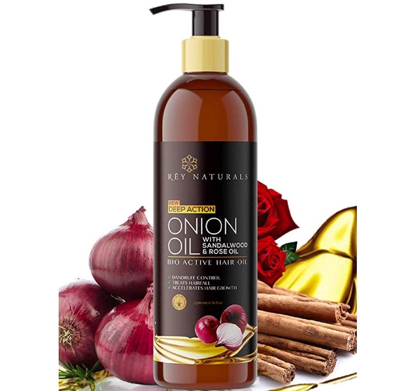Rey Naturals Onion Hair Oil Nourishing Hair Fall Treatment