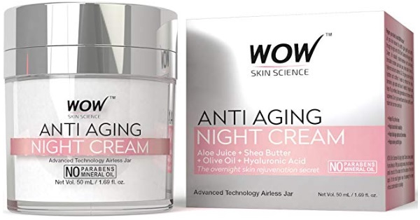 WOW Anti Aging No Parabens and Mineral Oil Night Cream