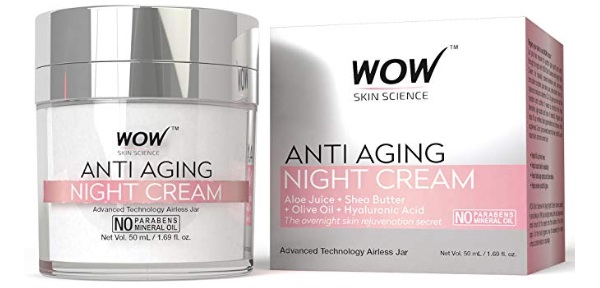 WOW Anti Aging No Parabens and Mineral Oil Night Cream