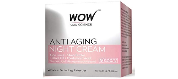 WOW Anti Aging No Parabens and Mineral Oil Night Cream