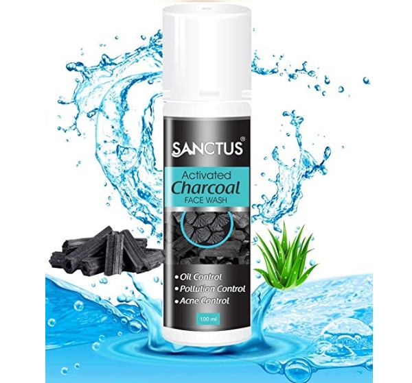 Sanctus Activated Charcoal Oil Control Face Wash for Men