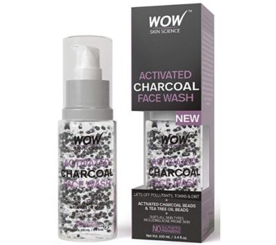 Wow Activated Charcoal Face Wash with Activated Charcoal Beads