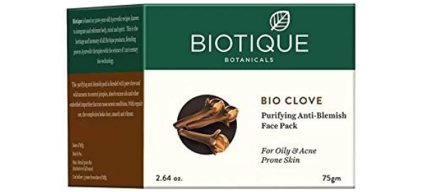 Biotique Bio Clove Purifying Anti Blemish Face Pack for Oily & Acne Prone Skin