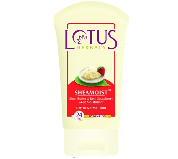 Lotus Herbal Sheamoist Shea Butter And Real Strawberry 24 Hour Moisturiser