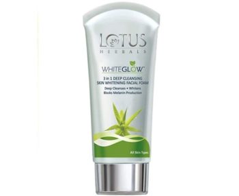 Lotus Herbals Whiteglow 3-In-1 Deep Cleansing Skin Whitening Facial Foam