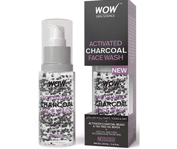 Wow Activated Charcoal Face Wash with Activated Charcoal Beads