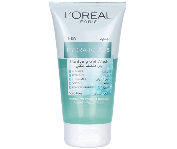 L'Oreal Paris Hydra Total 5 Purifying Gel Face wash for Normal and Combination Skin