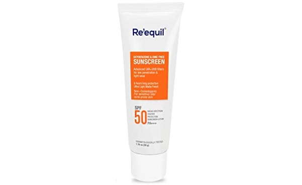RE’ EQUIL Oxybenzone and Zero-Omc Sunscreen for Oily, Sensitive and Acne Prone Skin