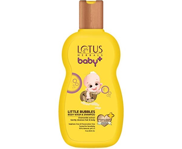 Lotus Herbals Baby+ Little Bubbles Body Wash and Shampoo