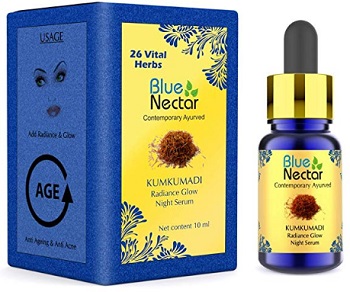 Blue Nectar Kumkumadi Ayurvedic Radiance Glow Night Serum