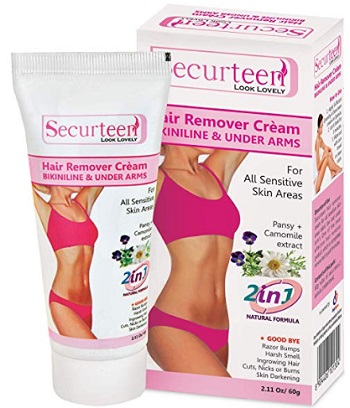 Securteen Hair Remover Cream for Bikini Line and Underarms