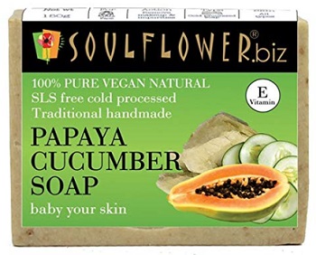 Soulflower Papaya And Cucumber Handmade Soap