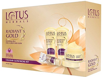 Lotus Herbal Radiant Gold Cellular Glow Facial Kit