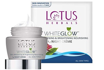 Lotus Herbals White Glow Skin Whitening and Brightening Nourishing Night Creme