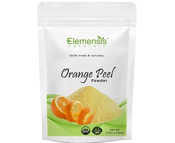 Elemensis Naturals Pure & Natural Orange Fruit Peel Organic Powder for Skin Whitening