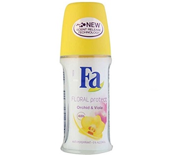 Fa Floral Protect Orchid & Viola Roll On Deodorant For Women