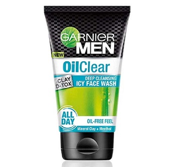 Garnier Men Oil Clear Clay D-Tox Deep Cleansing Icy Face Wash