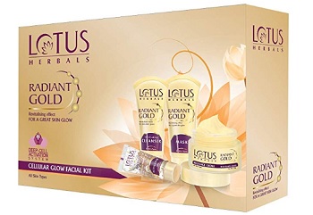 Lotus Herbal Radiant Gold Cellular Glow Facial Kit