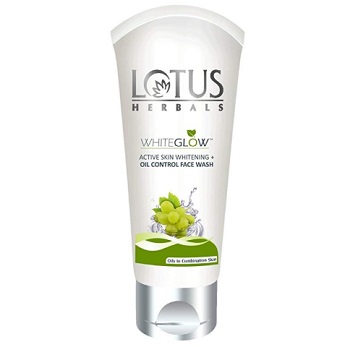 Lotus Herbals White Glow Active Skin Whitening and Oil Control Face Wash
