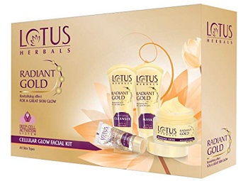 Lotus Herbal Radiant Gold Cellular Glow Facial Kit