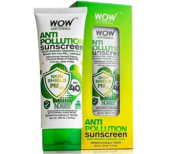 WOW Anti Pollution Sunscreen Lotion with SPF 40