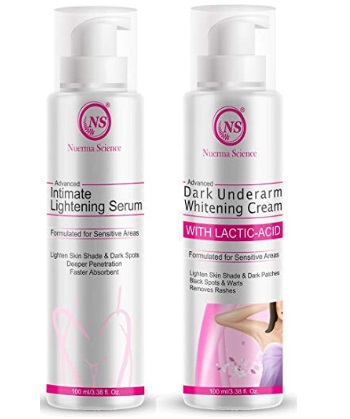 Nuerma Science Advanced Dark Underarm Whitening Cream and Intimate Area Lightening Serum