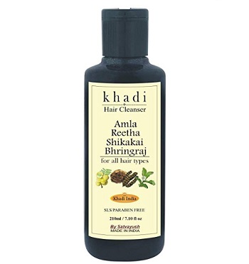 Satvayush Khadi Amla, Reetha, Shikakai, Bhringraj Herbal Natural SLS-Paraben free Shampoo