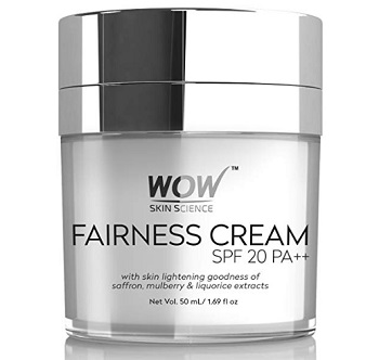 WOW Fairness SPF 20 PA++ No Parabens & Mineral Oil Cream