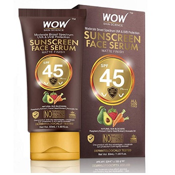 WOW Skin Science Matte Finish Sunscreen Face Serum SPF 45