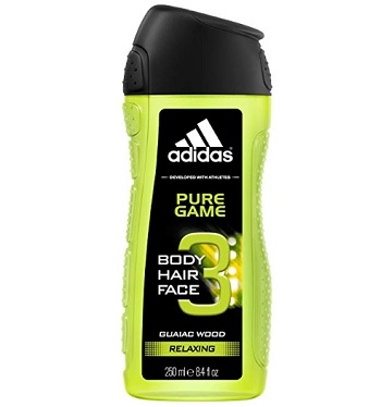 Adidas Pure Game 3 In 1 Body, Hair And Face Shower Gel