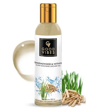 Good Vibes Sandalwood & Vetiver Super Soothing Shower Gel