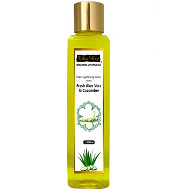 Indus Valley Organic Ayurveda Fresh Aloe Vera and Cucumber Water Pore Tightening Skin Toner