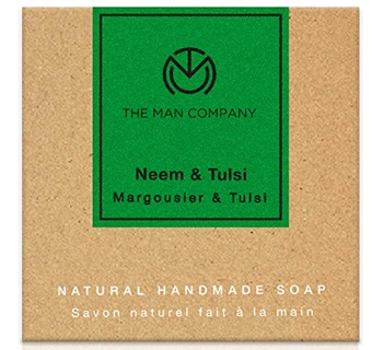 The Man Company Anti-Acne Neem & Tulsi Face And Body Exfoliating Soap