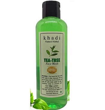 Khadi Herbal Natural SLS and Paraben-Free Tea Tree Foaming Face Wash