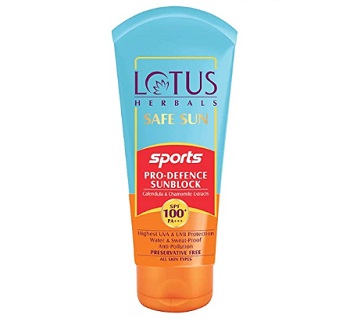 Lotus Herbals Safe Sun Sports Pro-Defence Sunblock SPF 100+