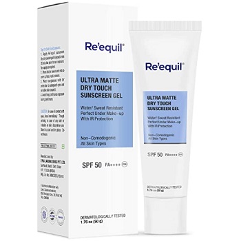 RE' EQUIL Ultra Matte Dry Touch Sunscreen Gel SPF 50