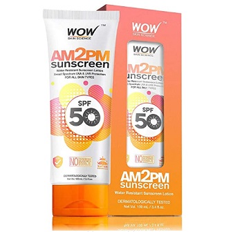 WOW AM2PM Water Resistant SPF 50 Sunscreen Lotion