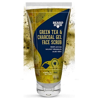 Beardhood Green Tea & Charcoal Gel Face Scrub