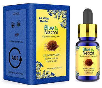 Blue Nectar Kumkumadi Ayurvedic Radiance Glow Night Serum