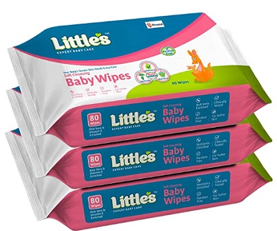 Little's Soft Cleansing Baby Wipes with Aloe Vera, Jojoba Oil and Vitamin E