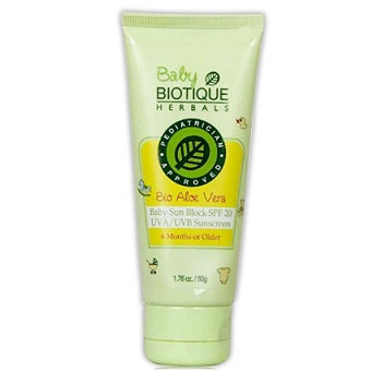 Biotique Aloe Vera Baby Sun Block SPF 20 Sunscreen