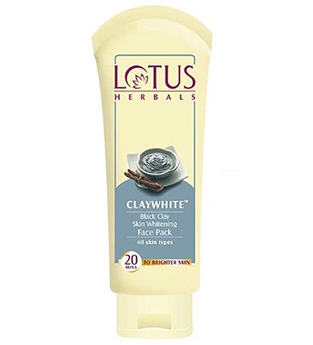 Lotus Herbals Claywhite Black Clay Skin Whitening Face Pack