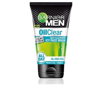 Garnier Men Oil Clear Clay D-Tox Deep Cleansing Icy Face Wash