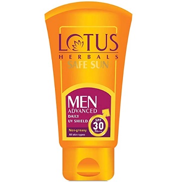 Lotus Herbals Safe Sun Men Advanced Daily UV Shield SPF 30