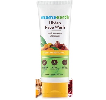 Mamaearth Ubtan Natural Face Wash for Dry Skin with Turmeric & Saffron