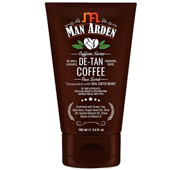 Man Arden Caffeine De Tan Coffee Face Scrub