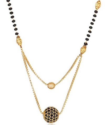 Ball Chain Inspired Mangalsutra Locket Design