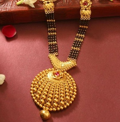 Circular heavy mangalsutra pendant ide