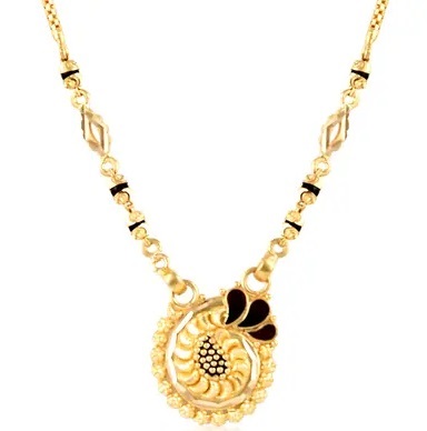 Gold Unique pendant with circular pattern